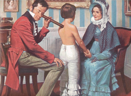 Laennec examines a patient