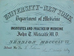 Dr. Metcalfe signed ticket
